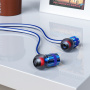Проводные наушники BOROFONE BM48 Acoustic, Jack 3.5mm, 1.2 м, синий, контроллер с микрофоном