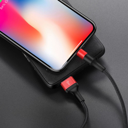 Кабель Hoco X26, lightning, 1 м, красный
