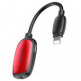 Переходник Baseus 3-в-1 L51 CALL51-S2, Apple Lightning - mini jack 3.5 mm, красный