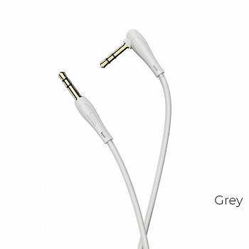 Аудио-кабель HOCO UPA14 AUX, 3.5 AUX - Jack 3,5, 1 м, серый