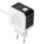 Зарядное устройство BOROFONE BA41A Power lake Lightning, 2.4A, белый, цифровой дисплей
