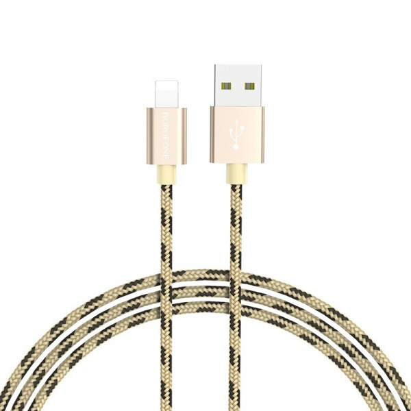 Кабель Borofone BX9 MagicSync, lightning, 1 м, золотой