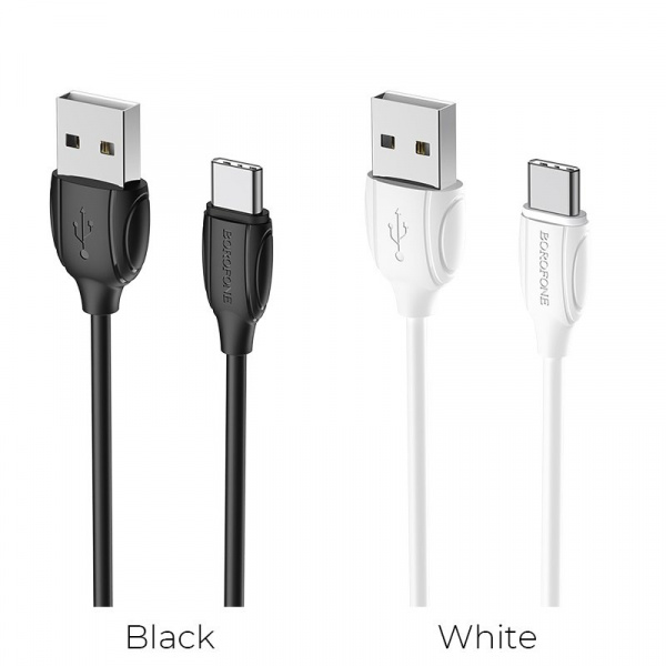 Кабель Borofone BX19 Benefit, USB - USB Type-C, 1 м, белый