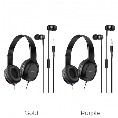 Беспроводные наушники HOCO W24 Bluetooth, фиолетовый